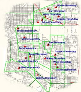 Torrance Elementary Schools map