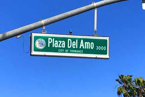 Plaza Del Amo Street Sign