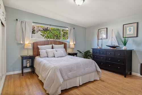 Staged bedroom in Torrance CA